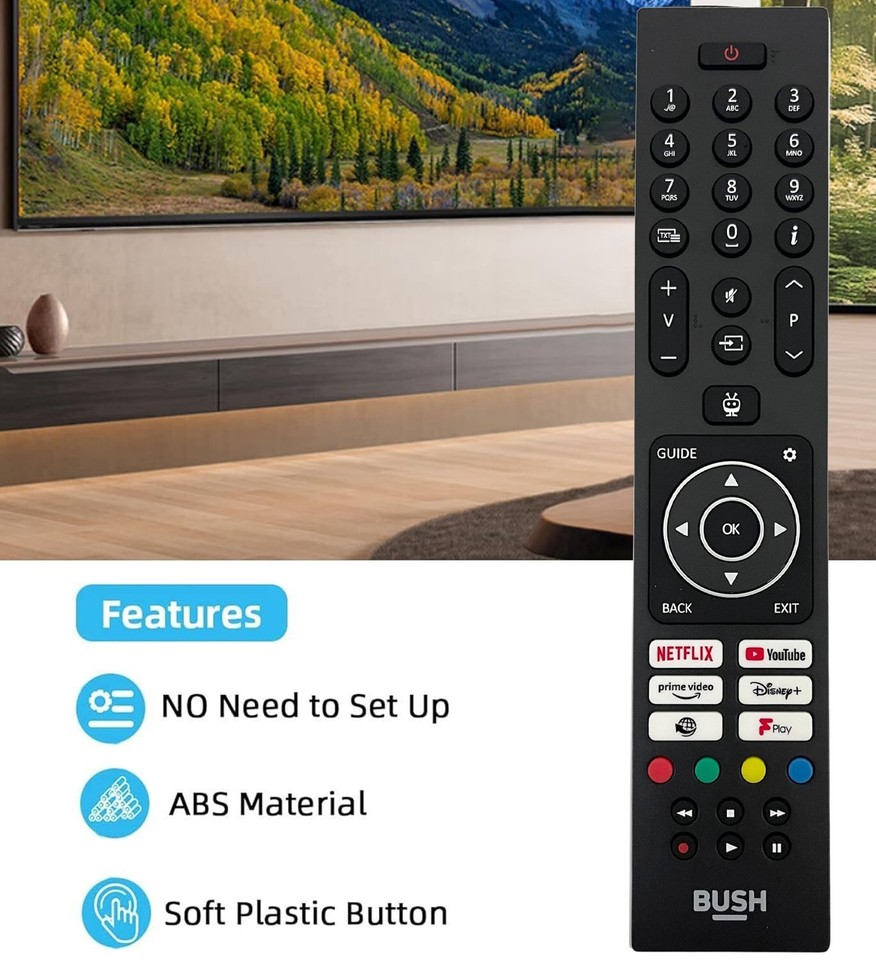 BUSH Original TV Remote Control – 24HT24CA, 32FT24CA, 32HT24CA ...