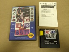 Bulls vs Lakers and the NBA Playoffs Sega Genesis Complete in Box manual torn