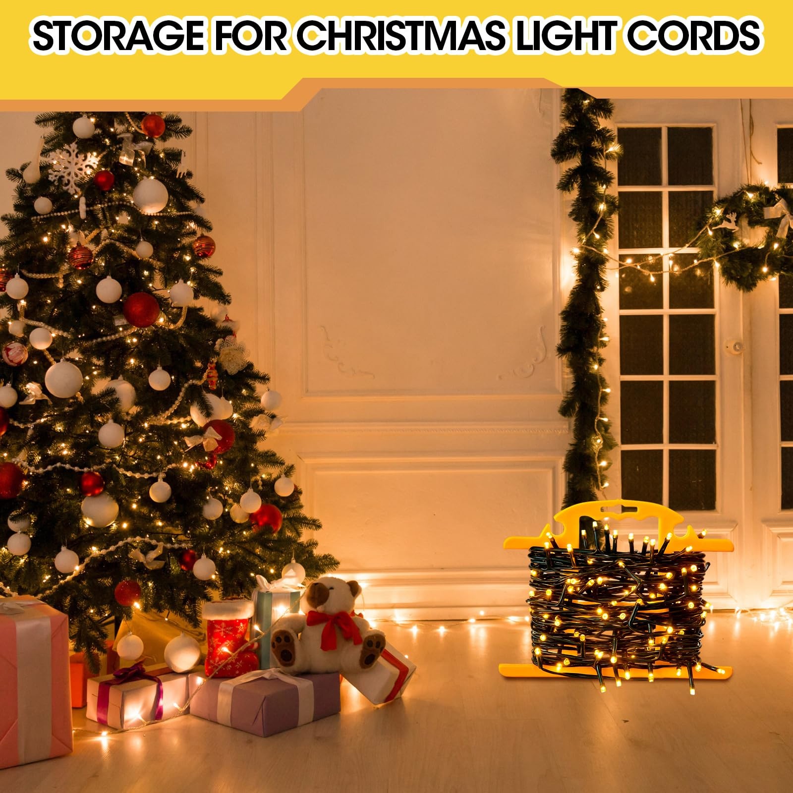 Best Ripeng 2 Pcs ABS Heavy Duty Extension Cord Storage Reel, Portable Christmas