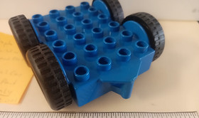 Lego Duplo 3273 Lofty 4 Wheel Blue Car Base Part Only Bob the Builder