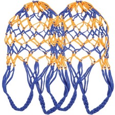 2 Pcs Portable Sports Bag Football Training Net Basketball Carrier Bags Mesh