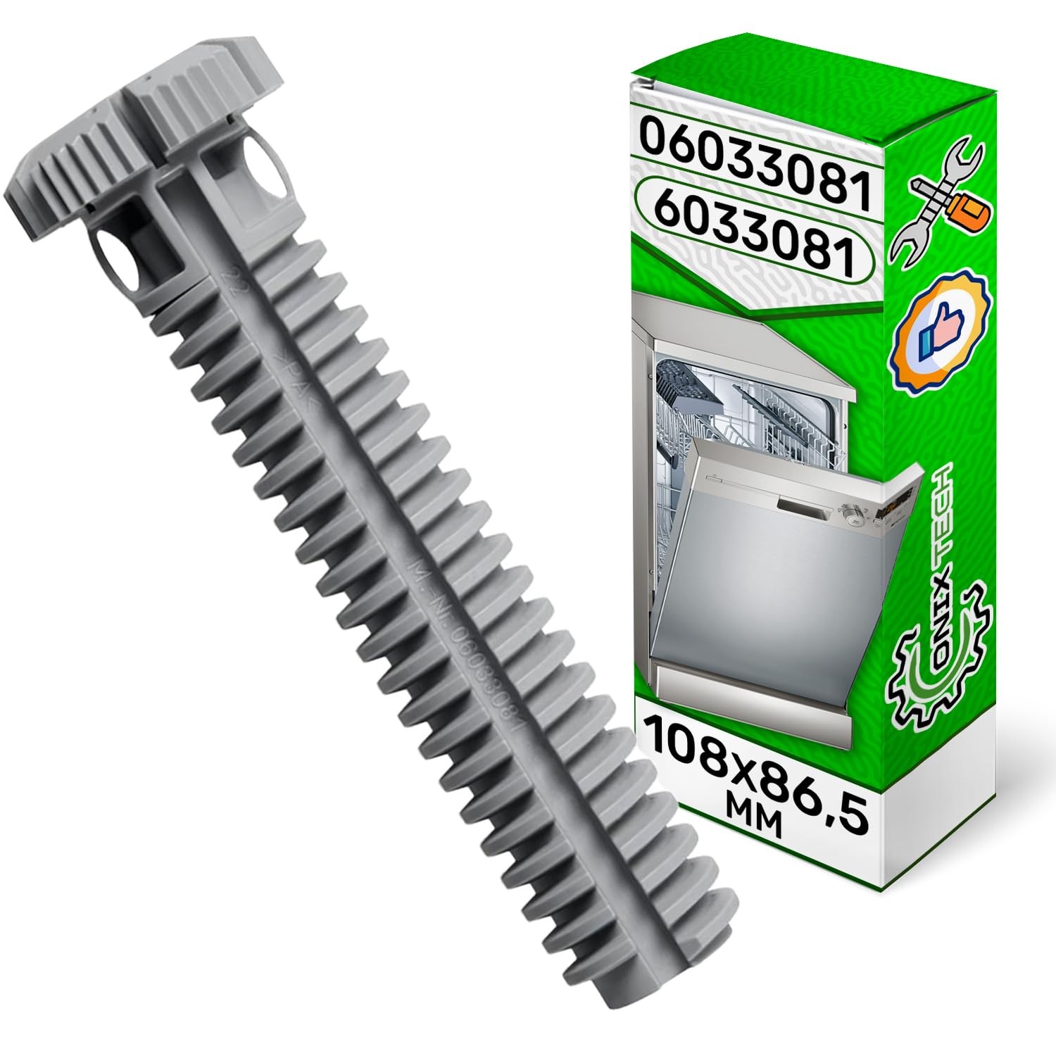 Pied long 86.5mm pour surélever et encastrer un lave-vaisselle sous plan de travail