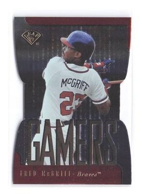1997 Leaf Fred McGriff Fractal Matrix Die Cut Parallel 391 Atlanta Braves SP