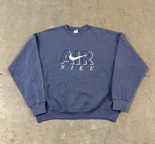 Vintage 90 s Nike Bootleg Spell Out Center Swoosh Logo Crewneck Sweatshirt Sz XL
