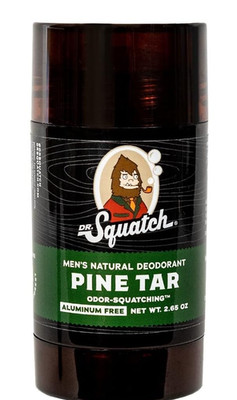 DR SQUATCH Natural Deodorant for Men 2.65oz PINE TAR, Odor-Squatching