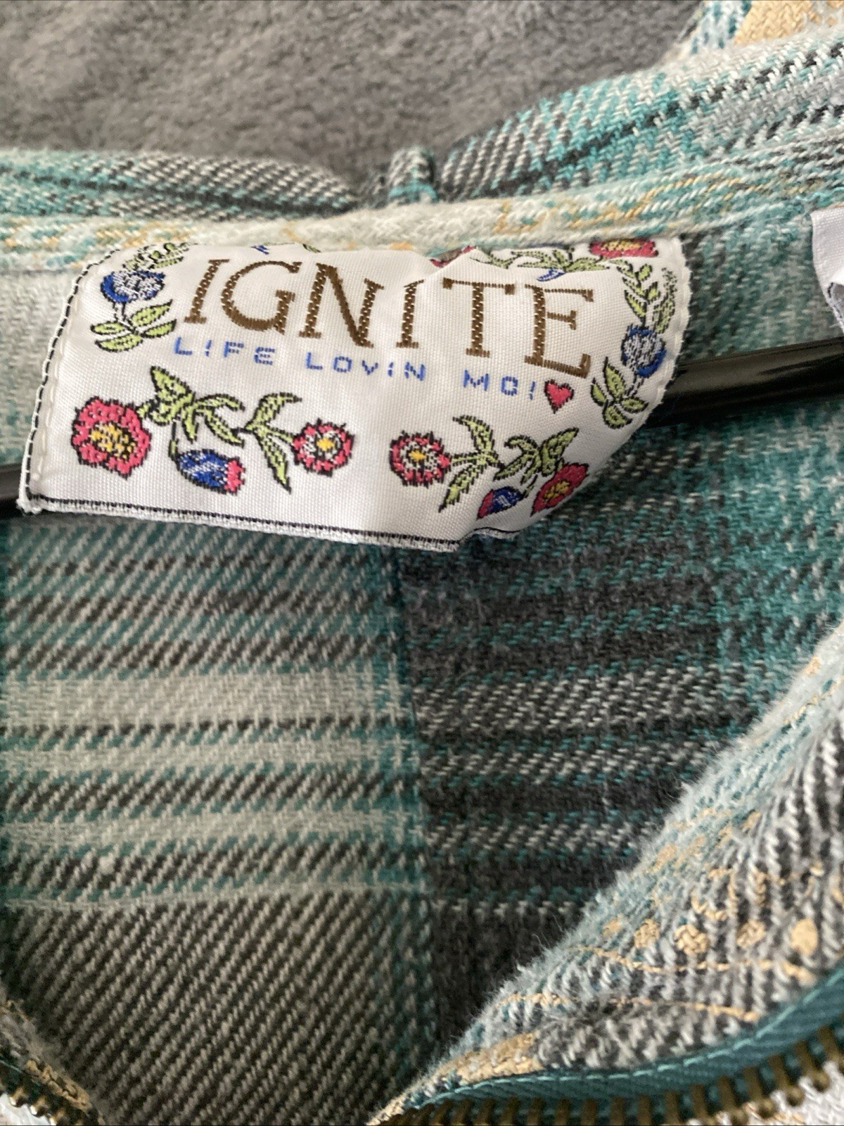 IGNITE Boho patchwork Pullover Hoodie 100% Cotton… - image 13