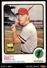 1973 Topps #31 Buddy Bell xGAP Indians ROOKIE ASR COMMON VARIATION 7 - NM
