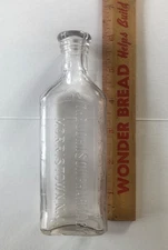 THE JOHNSON PHARMACY MORRISTOWN, NJ MEDICINE BOTTLE TOOLED TOP 1890'S MINT!!!