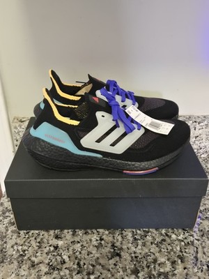  Adidas ULTRABOOST 21 ''Pulse Aqua Black'' Running Shoes S23870 Mens Size 8