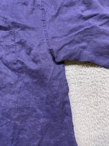 Jordan Craig Shirt Mens XXL Blue Linen Short Sleeve Combo Outfit Pants 42x31 - Picture 4 of 20