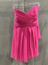 Davids Bridal Women's Pink Sleeveless Midi Dress Size 14 Regular