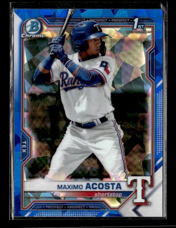 2021 Bowman Sapphire Edition #BCP-7 Maximo Acosta Texas Rangers