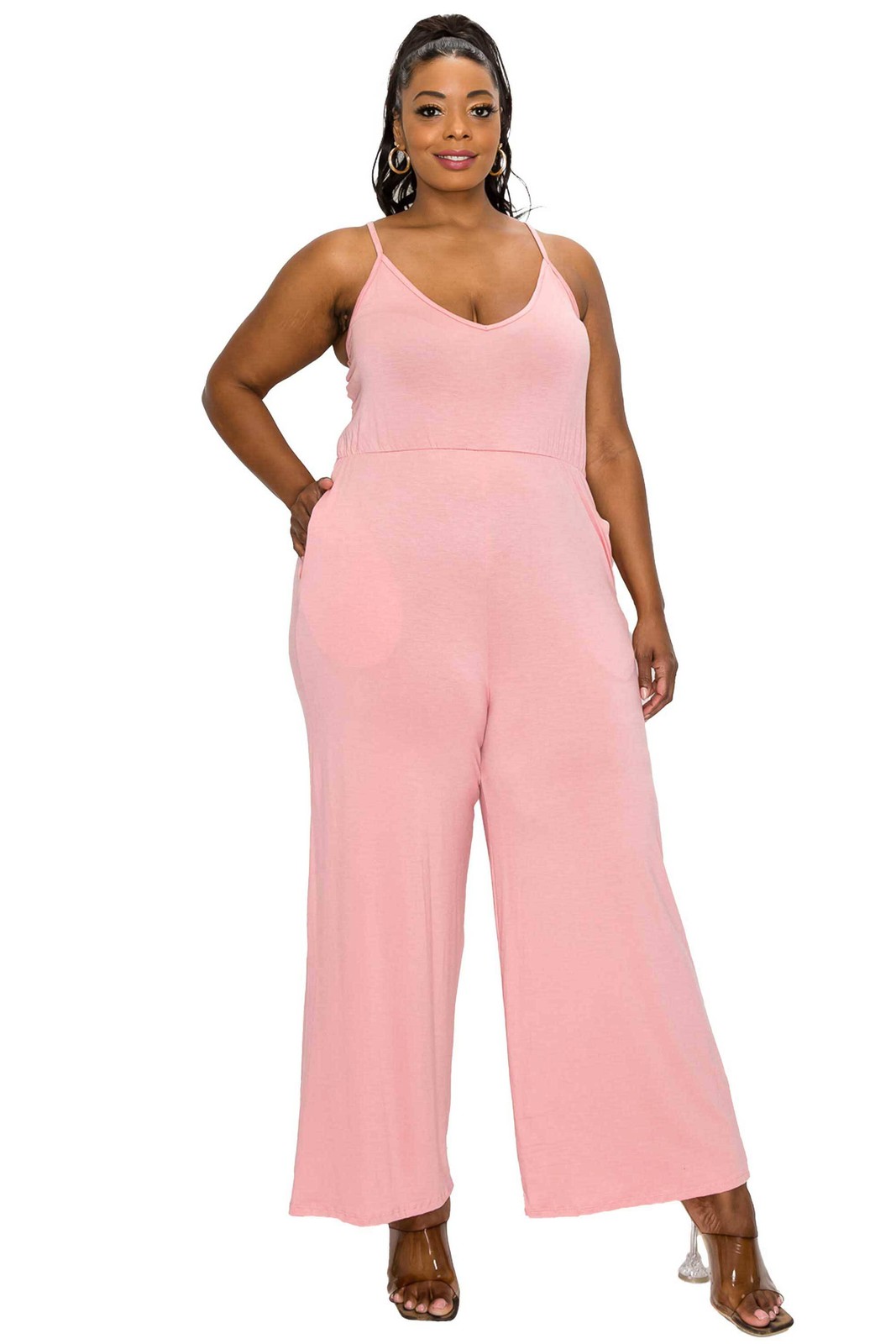 PLUS SIZE Raven Wide Leg Pocket Jumpsuit