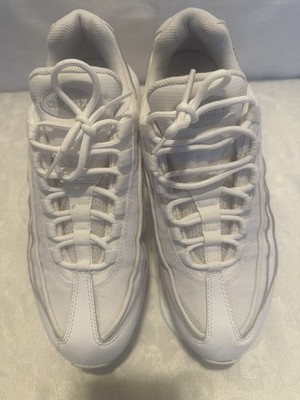 Nike Air Max 95 Essential Air Mens Sneakers Shoes Size 10.5 Triple White