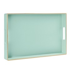 MAONAME Mint Green Serving Tray with Handles – Modern Decorative Coffee Table Tr