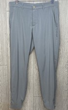 PRIMO GOLF Mens Sz 32 Short 32x27 Light Gray Ankle Zip Jogger Performance Pants