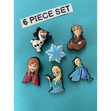 6x Disney Frozen Prinzessin Elsa Schuh Charms für Clog Stil Schuhe PVC Zubehör