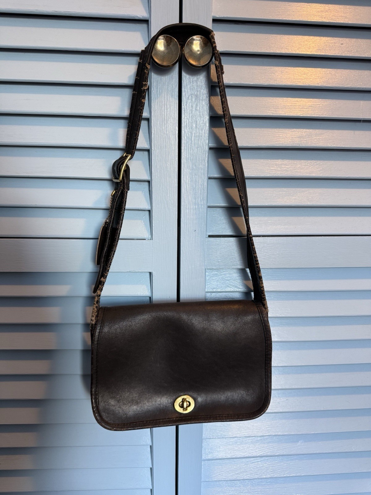 Rare Vintage Coach NYC Dinky Sling Bag - Black, Repaired Strap