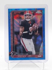 MICHAEL PENIX JR 2025 TOPPS CHROME BLUE WAVE REFRACTOR ROOKIE /150 #15 Q5692