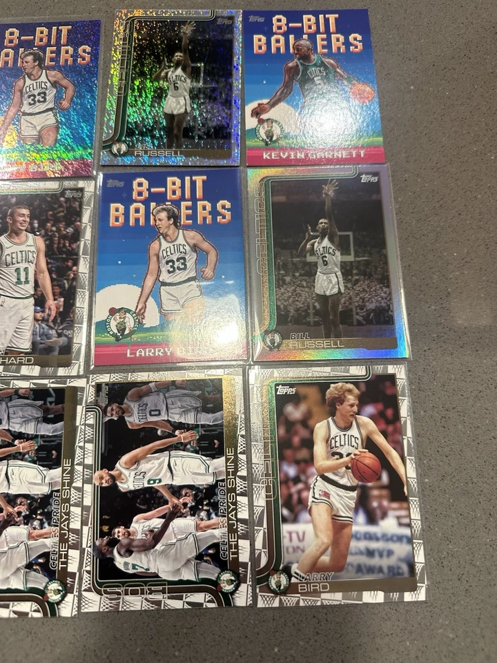 2025 Topps Basketball Boston Celtics 9 Card Lot: Larry Bird, Bill Russell - Image 2 of 3