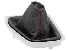 SCHALTMANSCHETTE FUR RENAULT KANGOO 3 2021-2026 SCHALTSACK ECHTELEDER NAHT ROT