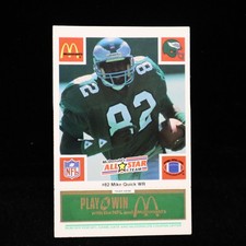 1986 Mike Quick Philadelphia Eagles McDonalds GREEN All-Star Game Card #82