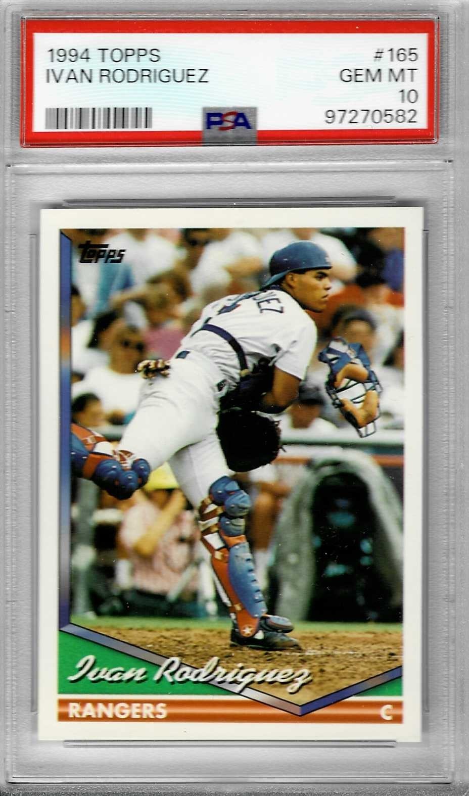 1994 Topps #165 Ivan Rodriguez - PSA 10+++ HOF Rangers