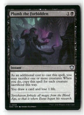 Plumb the Forbidden 224 Commander: Secrets of Strixhaven Magic: The Gathering NM