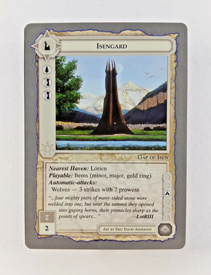 Isengard - Middle Earth CCG card (1998 ICE) MECCG Silver Grey Border Reprint