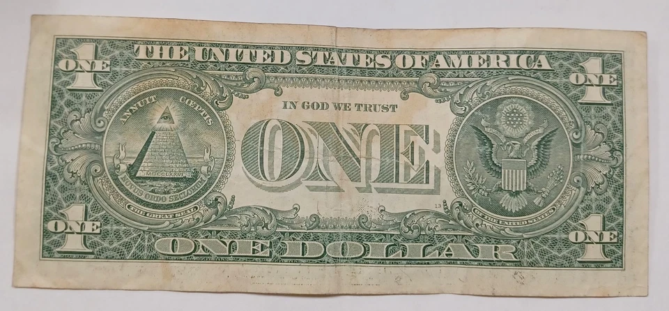 Oct 16 1936 $1 Dollar Bill Fancy Serial # Birthday Anniversary Note 11/16/1936 - Image 3 of 3