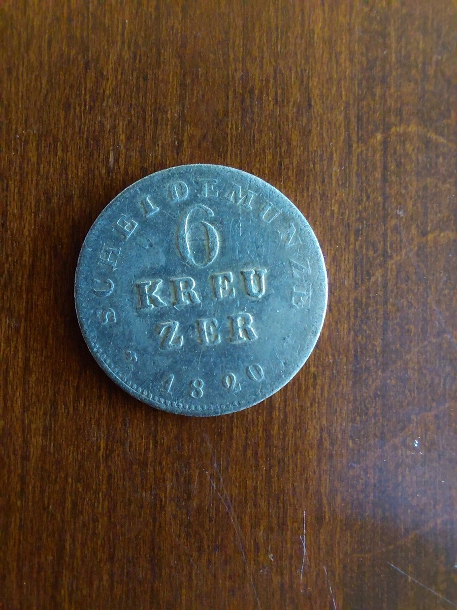 J141 German State Hesse-Darmstadt 1820 6 Kreuzer | eBay