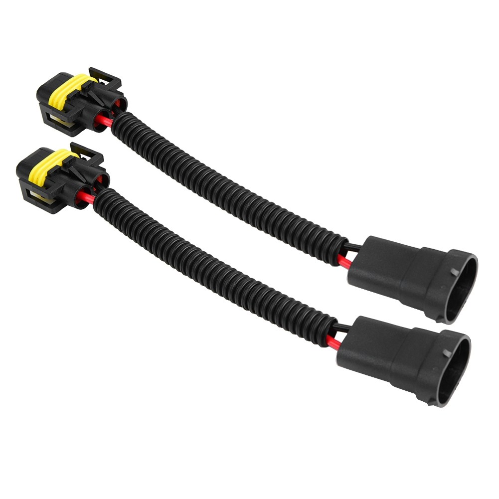 2Pcs Fog Light Wiring Adapter Plug And Play Extension Wiring Harness Duty Fog