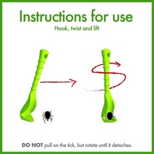 2-Pack 3D Printed Tick Remover Tool Keychain - PLA Twist Pull - Dog Cat Human