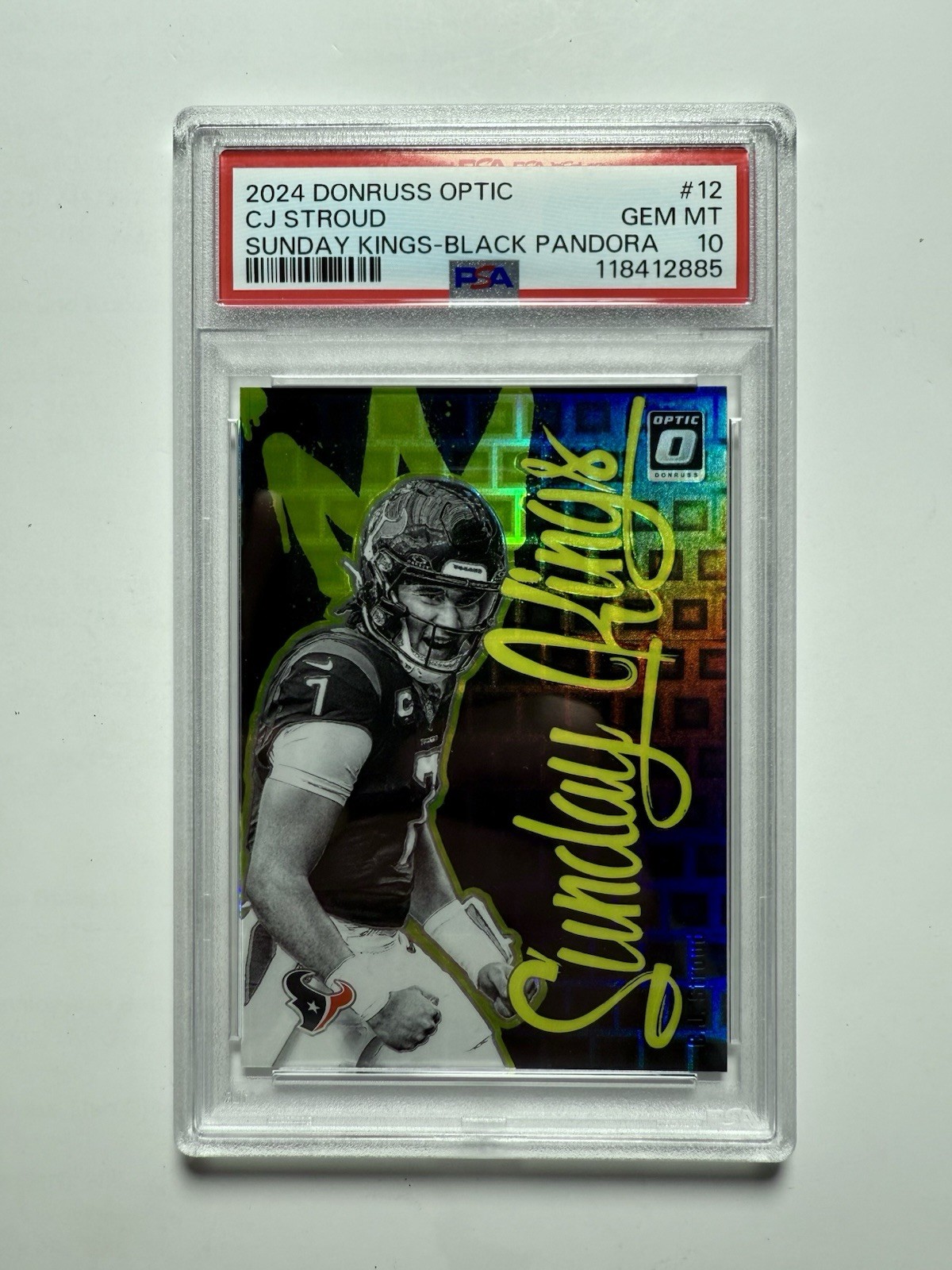 2024 Donruss Optic - CJ Stroud Sunday Kings Black Pandora *Jersey Match* # 7/25