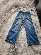 US Navy WW2 Denim Dungaree Jeans Button Fly Stenciled Genuine Vtg bell bottoms 