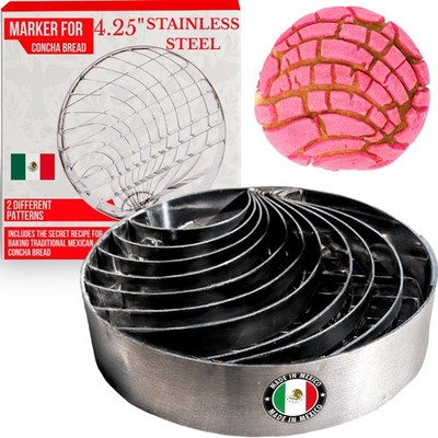 The Original Concha Cutter Mexican Bread Mold Made Of Stainless Steel 4.25 Inche