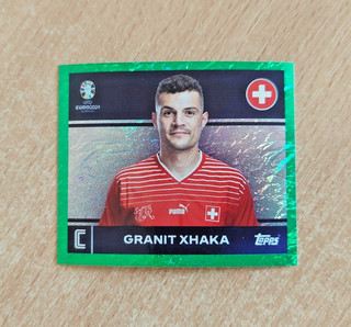 Topps Euro 2024 Sticker Grün/Green SUI 2 Xhaka Parallel EM 2024