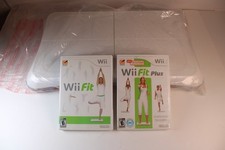 Nintendo Wii Fit Balance Board w/Wii Fit Plus Video Games Bundle, Risers
