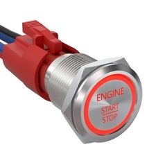 Push Start Ignition Switch, Off- ON Instant Engine Start Push Button Switch,...