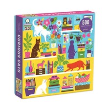 Galison Puzzle Curious Cats 500 Pieces NM