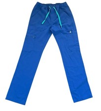FIGS Technical Collection Cairo Cargo Scrub Pants Denim Blue Mens XS