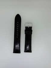 Hadley Roma 22MM x 20MM black lizard watch band strap