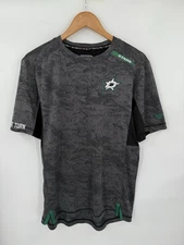 Authentic Pro Fanatics Dallas Stars NHL T-Shirt Gray Digi Camo Men’s Size Medium