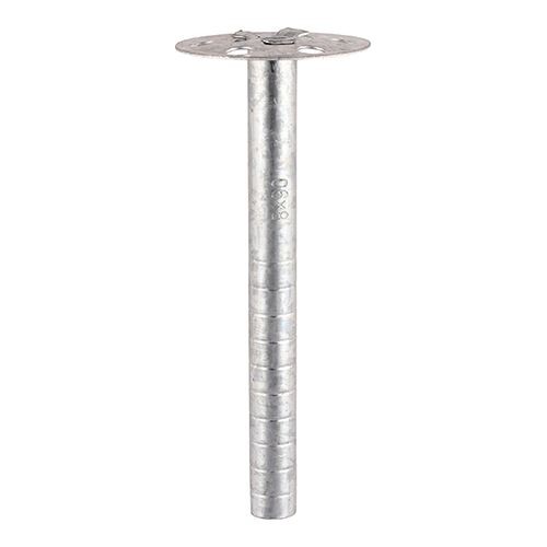 TIMCO Metal Insulation Fixing Zinc 8.0 x 300 Silver Pack 50