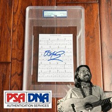 WILLIE NELSON Autograph ON THE ROAD AGAIN Souvenir Sheet Music Signed * PSA