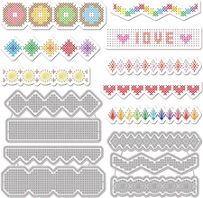 Stick and Stitch Borders Cutting Dies for DIY Scrapbooking Metal Sewing Lace Die