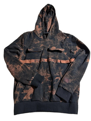 8&9 Strapped Up Hoodie Mens M Multi Tie Dye Long Sleeve Kangaroo Pocket Pullover