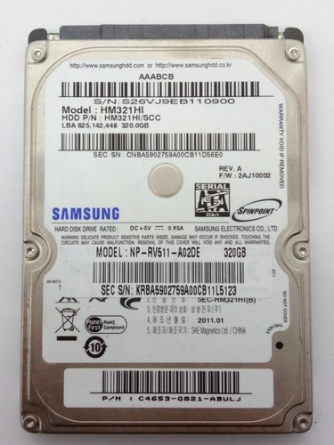 SAMSUNG ***HM321HI*** 320 GB *** SATA HDD Notebook 2,5 Zoll #NFP1717