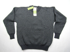 NWT Carraig Donn 100 Wool Gray Knit Fisherman Sweater Large Ireland Made