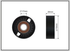 500422 SC CAFFARO Tensioner Pulley, V-Belt for Subaru 23769AA040 New